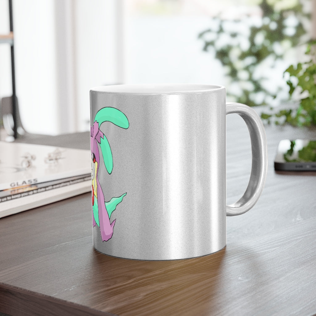 Molepha Metallic Mug in Silver and Gold with customizable design options.